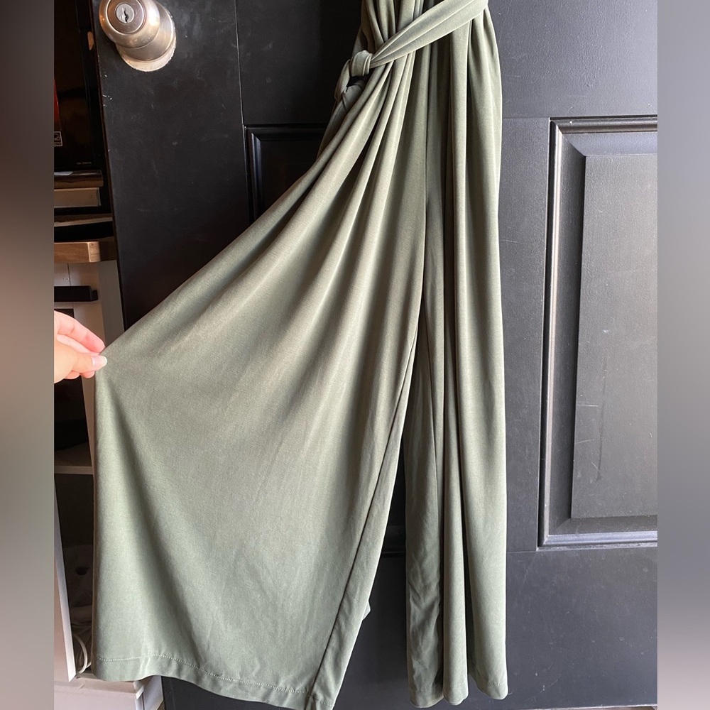 BANANA REPUBLIC Sandwash Modal cropped jumpsuit Size 10 Green - Picture 9 of 16